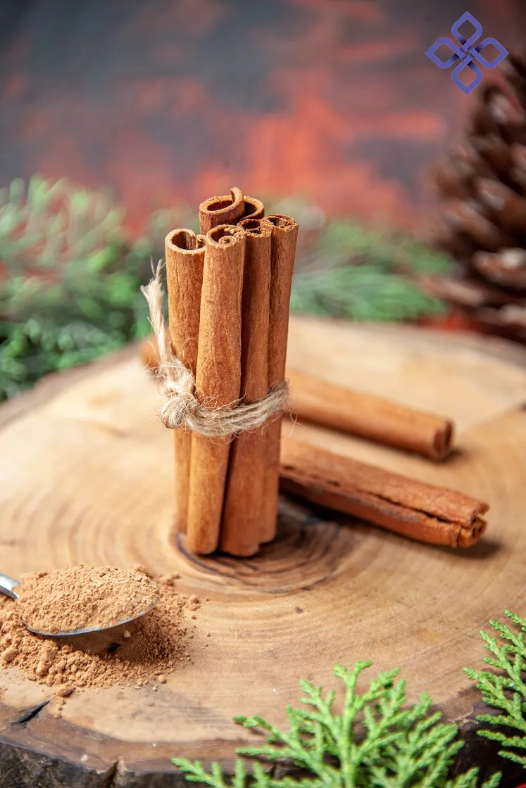 front-view-cinnamon-sticks-cinnamon-powders-pinecone-wood-board-dark_11zon